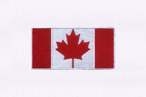 Bordered Canada Flag Design