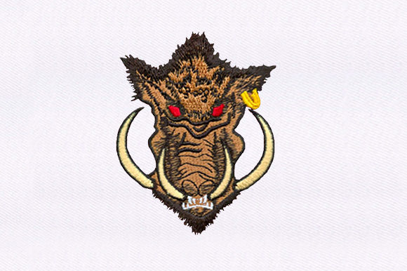 Brown Boar: A Wild Animal Embroidery Design for Real Projects