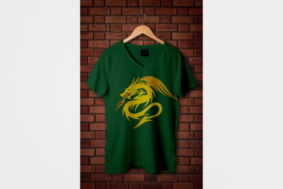 Chinese Golden Dragon Embroidery Design