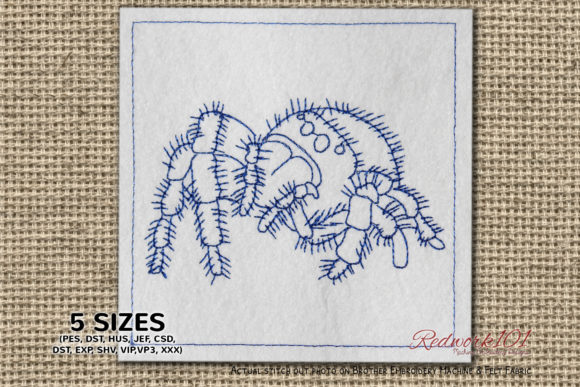 Close Up Jumping Spiders Redwork