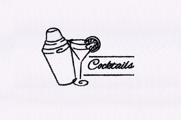 Cocktail Shaker: A Clean, Confident Embroidery Design for Real Projects