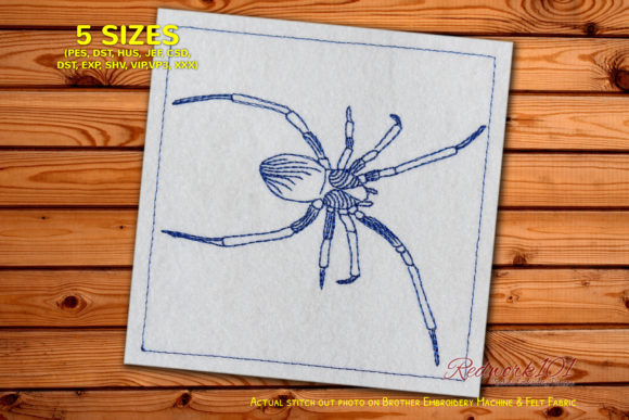 Common House Spiders Redwork