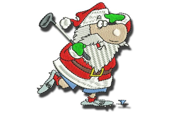 Golfing Santa: A Designer’s Honest Take on This Holiday Sports Embroidery
