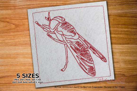 Horse-fly Redwork Review for Handmade Gifts