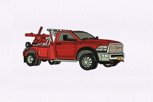 Red Pickup Truck Review from an Embroiderer's Bench