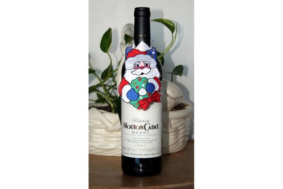 Santa Bottle Dress: A Designer's Take on Holiday Embroidery
