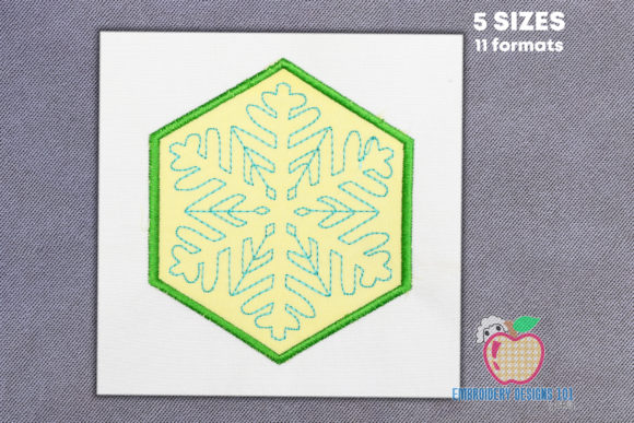 Snow Flake in a Hexagon in Pink Applique Review