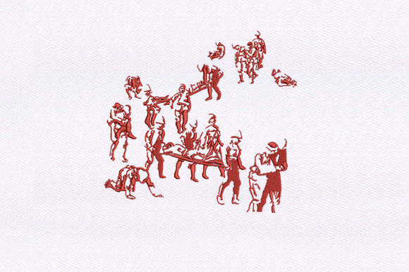 Soldiers Comrades Embroidery Design