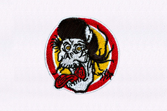 Wild Skull Face: Bold Halloween Embroidery Design